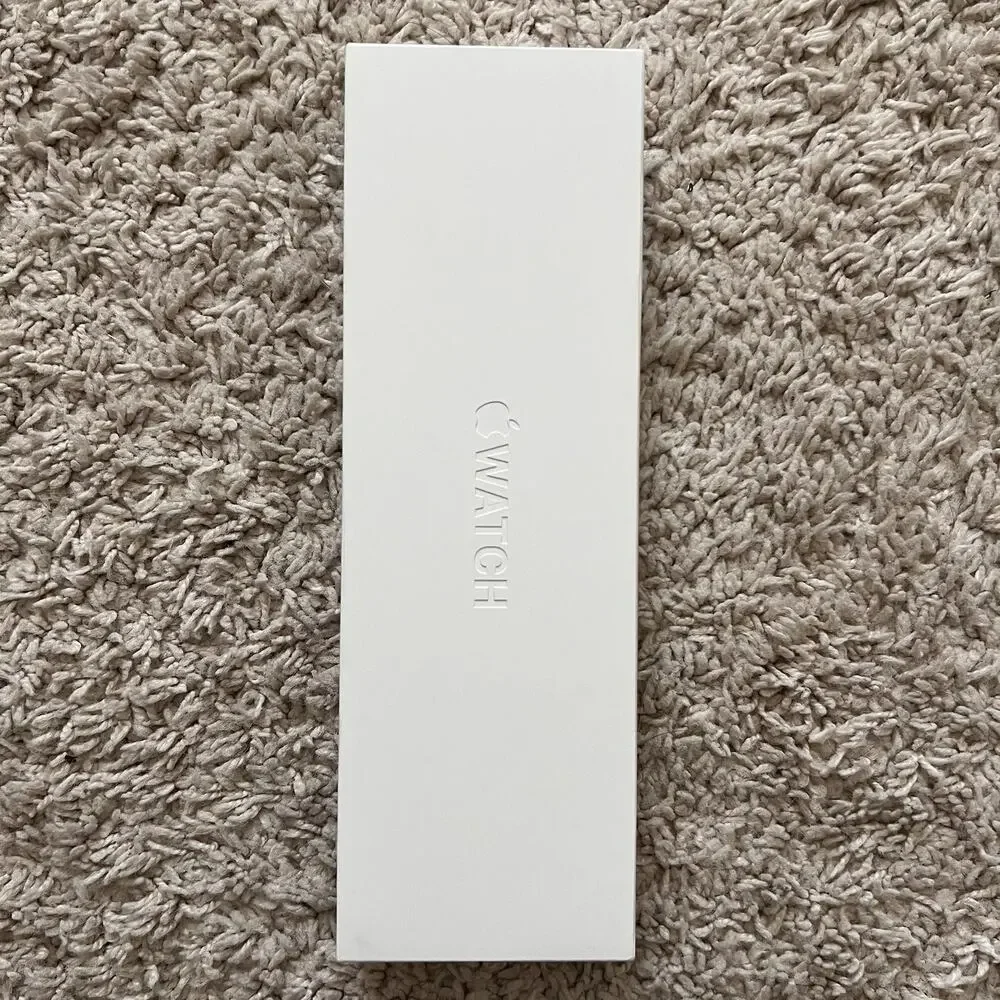Apple Watch Series 9 GPS 41mm Silver Aluminum Storm Blue Sport Band S/M NEW
